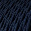 Cable Textil Flexible Eléctrico Trenzado para iluminación TM20 Azul Oscuro