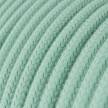 Round Electric Cable covered by cotton solid color fabric RC34 Milk and Mint