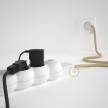 German Power Strip with electrical cable covered in Jute RN06 and Schuko plug with confort ring