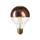 Copper half sphere Globe G95 LED Light Bulb 7W 806Lm E27 2700K Dimmable