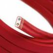 Cable eléctrico para guirnalda revestido en tejido Rojo CM09 - resistente a los rayos UV