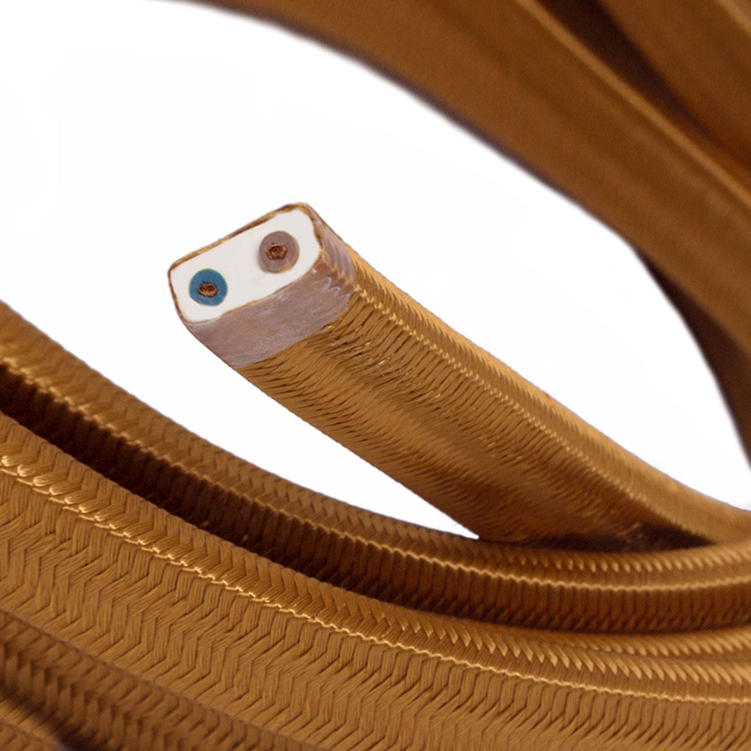 Cable eléctrico para guirnalda revestido en tejido Whiskey CM22