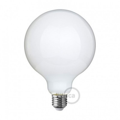 LED Milky White Light Bulb - Globe G125 - 7.5W 806Lm E27 2700K Dimmable