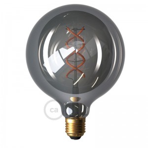 Bombilla LED Smoky Globo G125 Filamento Curvado Espiral 5W 150Lm E27 2000K Regulable