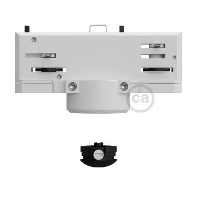 Multi-adaptador suspensión Eutrac para carril electrificado trifásico en color blanco