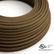 Round Electric Cable 150 ft (45,72 m) coil RC13 Brown Cotton - UL listed