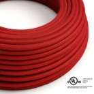 Round Electric Cable 150 ft (45,72 m) coil RC35 Fire Red Cotton - UL listed