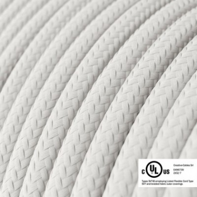 Cable eléctrico redondo en bobina de 45.72 mts (150 pies) RM01 Efecto Seda Blanco - Homologado UL