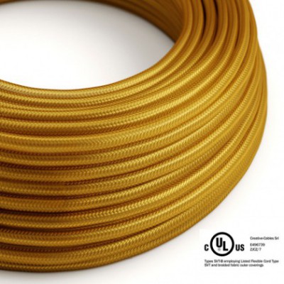 Cable eléctrico redondo en bobina de 45.72 mts (150 pies) RM05 Efecto Seda Dorado - Homologado UL