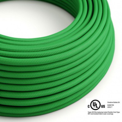 Cable eléctrico redondo en bobina de 45.72 mts (150 pies) RM06 Efecto Seda Verde - Homologado UL