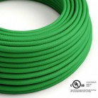 Cable eléctrico redondo en bobina de 45.72 mts (150 pies) RM06 Efecto Seda Verde - Homologado UL