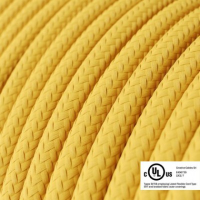 Round Electric Cable 150 ft (45,72 m) coil RM10 Yellow Rayon - UL listed