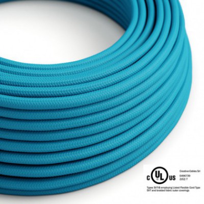 Cable eléctrico redondo en bobina de 45.72 mts (150 pies) RM11 Efecto Seda Cian - Homologado UL