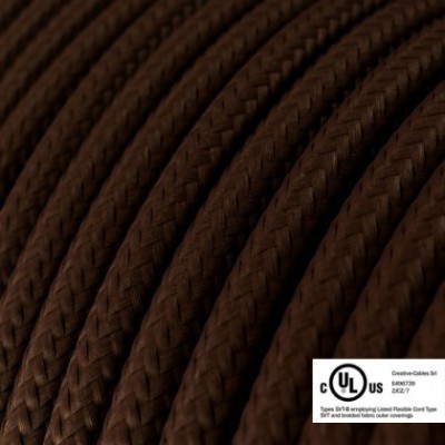 Cable eléctrico redondo en bobina de 45.72 mts (150 pies) RM13 Efecto Seda Marrón - Homologado UL