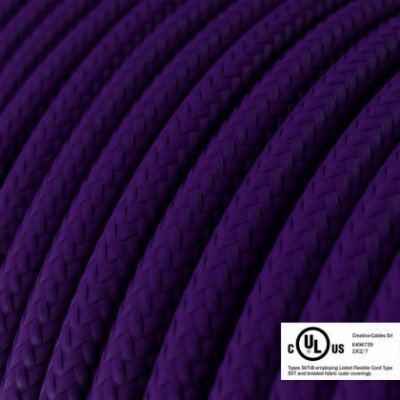 Cable eléctrico redondo en bobina de 45.72 mts (150 pies) RM14 Efecto Seda Púrpura - Homologado UL
