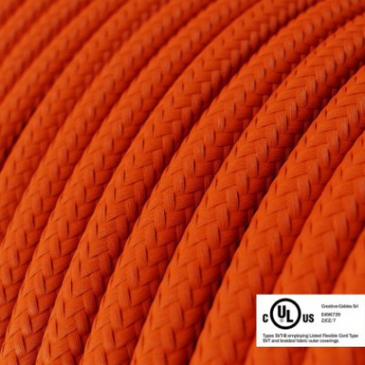 Cable eléctrico redondo en bobina de 45.72 mts (150 pies) RM15 Efecto Seda Naranja - Homologado UL