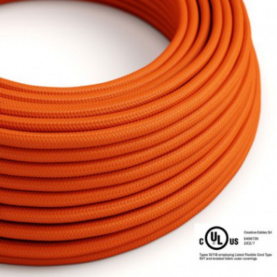 Cable eléctrico redondo en bobina de 45.72 mts (150 pies) RM15 Efecto Seda Naranja - Homologado UL