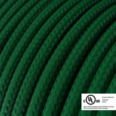 Round Electric Cable 150 ft (45,72 m) coil RM21 Dark Green Rayon - UL listed