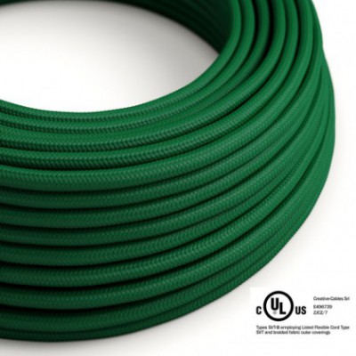 Round Electric Cable 150 ft (45,72 m) coil RM21 Dark Green Rayon - UL listed