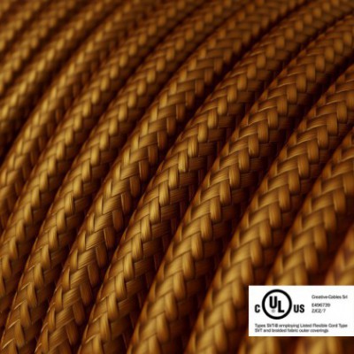 Cable eléctrico redondo en bobina de 45.72 mts (150 pies) RM22 Efecto Seda Whiskey - Homologado UL