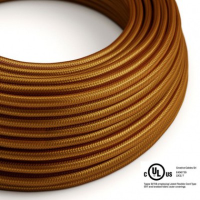 Cable eléctrico redondo en bobina de 45.72 mts (150 pies) RM22 Efecto Seda Whiskey - Homologado UL