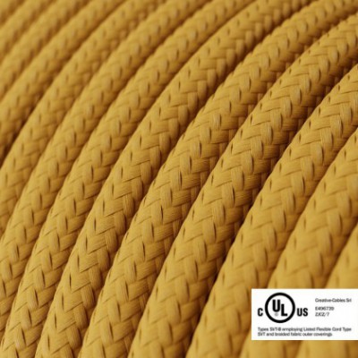 Round Electric Cable 150 ft (45,72 m) coil RM25 Mustard Rayon - UL listed