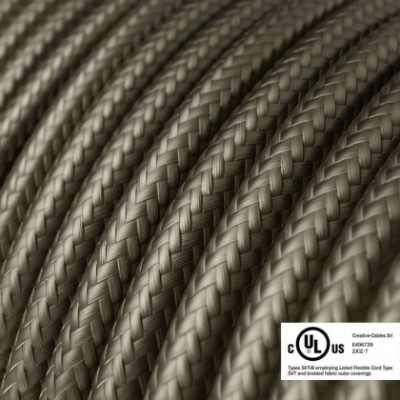 Round Electric Cable 150 ft (45,72 m) coil RM26 Dark Gray Rayon - UL listed