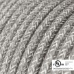 Cable eléctrico redondo en bobina de 45.72 mts (150 pies) RN02 Lino Natural Gris - Homologado UL