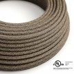 Round Electric Cable 150 ft (45,72 m) coil RN04 Brown Natural Linen - UL listed