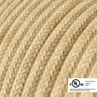 Round Electric Cable 150 ft (45,72 m) coil RN06 Jute - UL listed