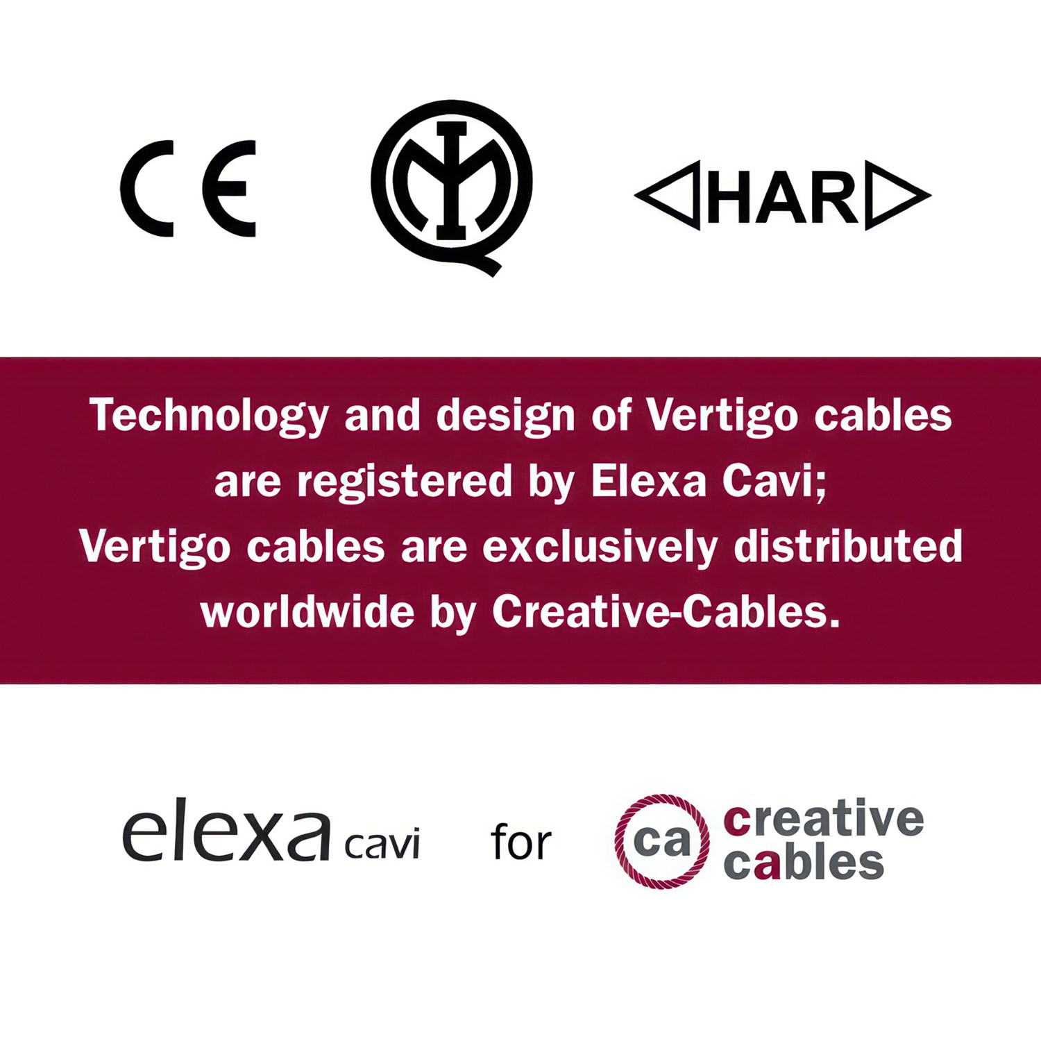 Cable Eléctrico redondo Vertigo HD recubierto en Textil Grafito y Negro ERM54
