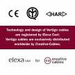 Cable Eléctrico redondo Vertigo HD recubierto en Textil Óptical Negro y Plateado ERM64
