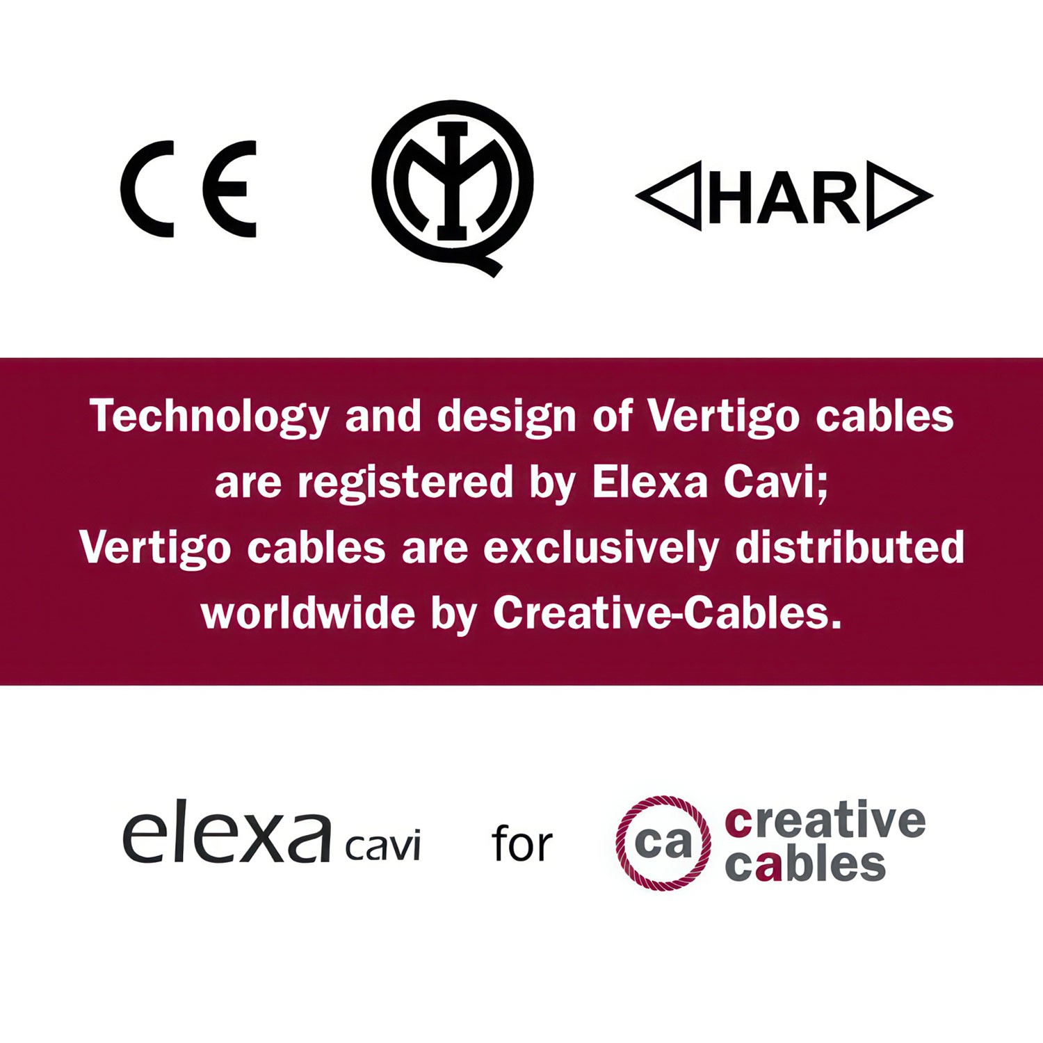 Cable Eléctrico redondo Vertigo HD recubierto en Textil Óptical Negro y Cobre ERM66