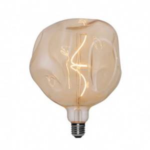 Led Gold Bumped Light Bulb Globe G180 Spiral Filament 5W 250Lm E27 2000K Dimmable