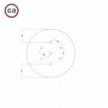 Round Rose-One 7-hole and 4 side holes ceiling rose Kit, 200 mm