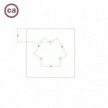 Square Rose-One 3-hole and 4 side holes ceiling rose Kit, 200 mm