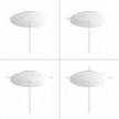 Round XXL Rose-One 1-hole and 4 side holes ceiling rose Kit, 400 mm