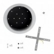 Round XXL Rose-One 5 in-line holes and 4 side holes ceiling rose Kit, 400 mm