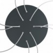 Kit rosetón XXL Rose-One redondo, diámetro 400 mm con 10 agujeros y 4 agujeros laterales