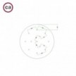 Round XXL Rose-One 12-hole and 4 side holes ceiling rose Kit, 400 mm