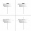 Square XXL Rose-One 1-hole and 4 side holes ceiling rose Kit, 400 mm