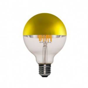 Gold half sphere Globe G95 LED Light Bulb 7W 806Lm E27 2700K Dimmable