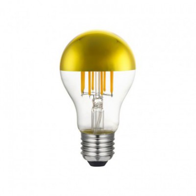 Gold half sphere Drop A60 LED Light Bulb 7W 806Lm E27 2700K Dimmable