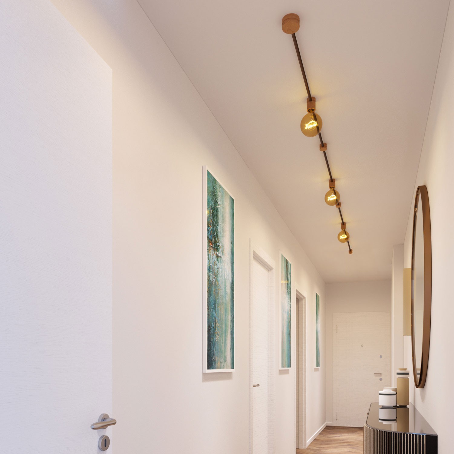 Filé System Linear Kit - with 5m string light cable and 7 indoor wooden components