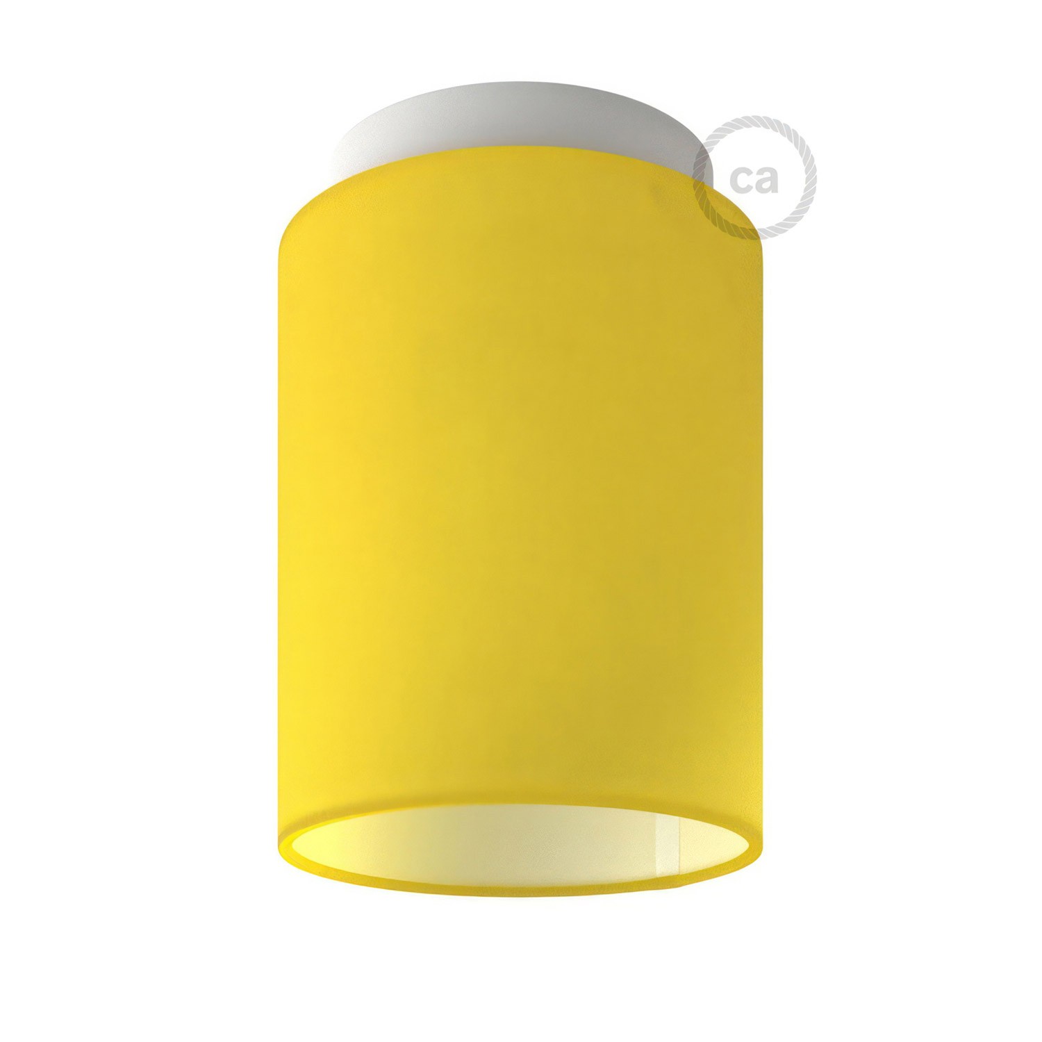Fermaluce Color with Cylinder Lampshade, Ø 15cm h18cm, metal wall or ceiling flush light