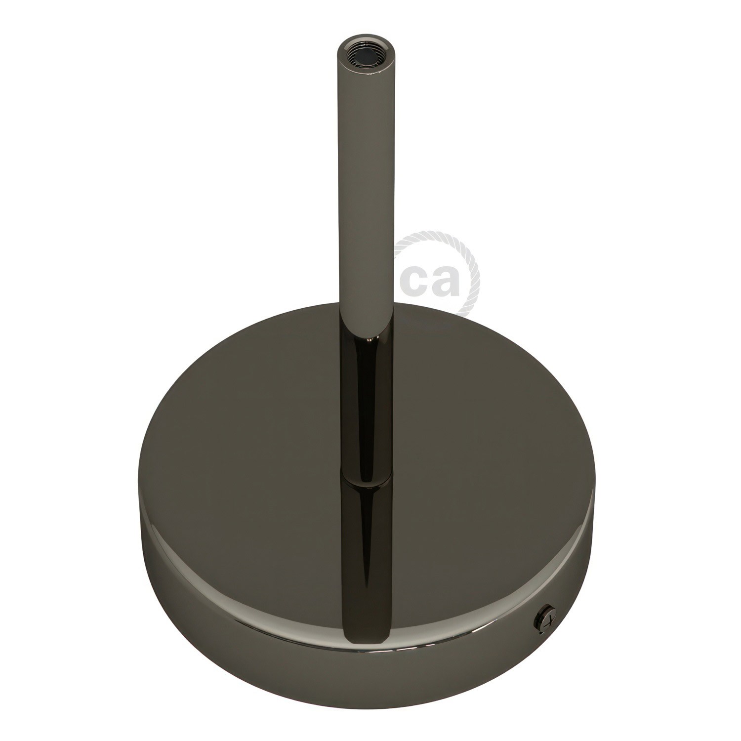 Kit rosetón cilíndrico de metal con prensaestopa de 15cm