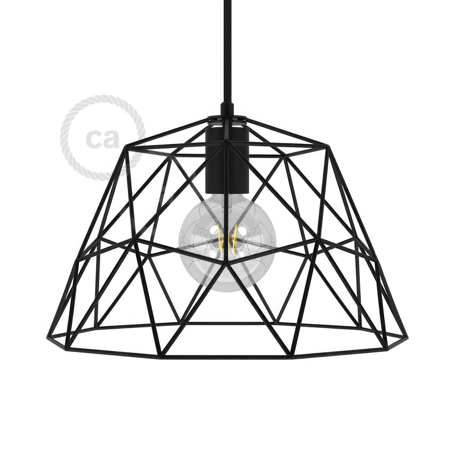 Pantalla Jaula para lámpara Dome XL de metal con portalámparas E27