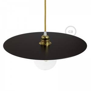 Plato Ellepi oversize de hierro barnizado para lámpara de suspensión, diámetro 40cm - Fabricado en Italia