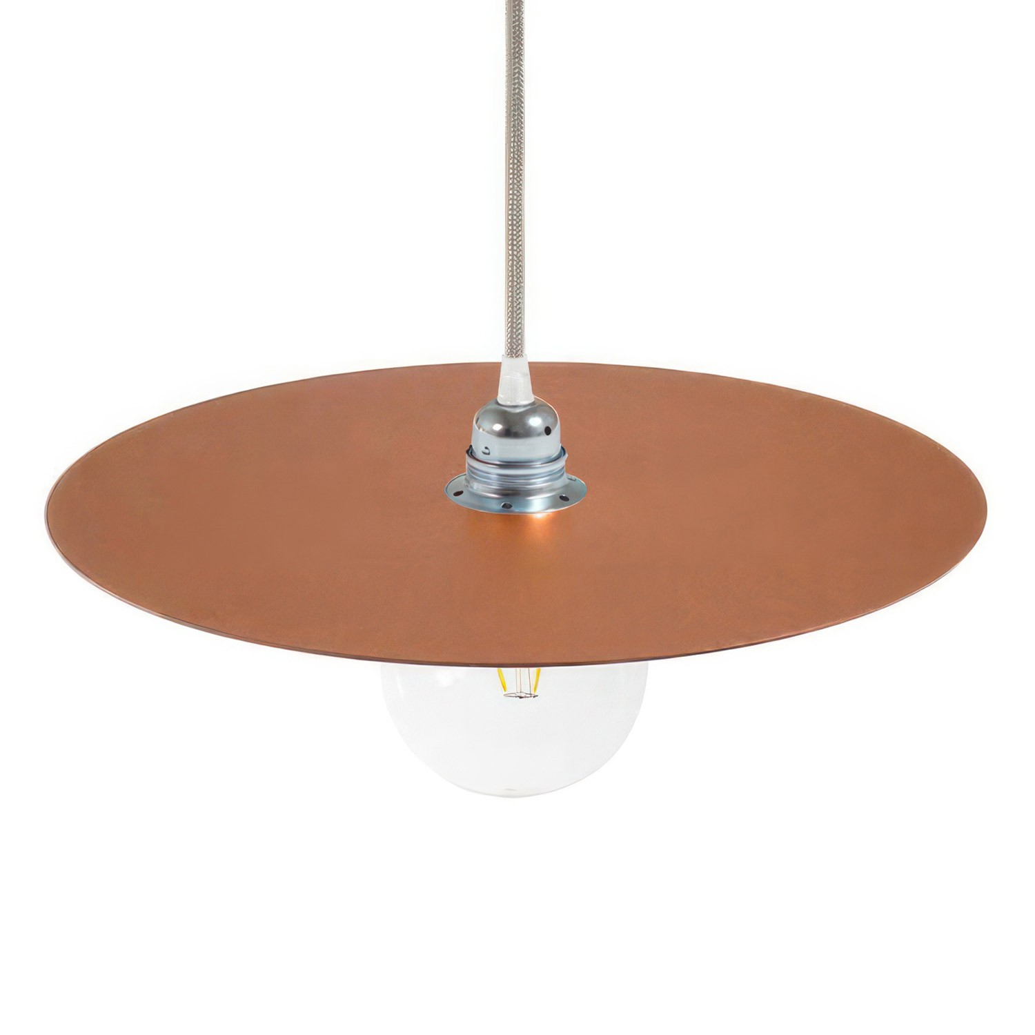 Plato Ellepi oversize de hierro barnizado para lámpara de suspensión, diámetro 40cm - Fabricado en Italia