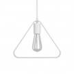 Pendant lamp with textile cable, Duedì Apex lampshade and metal details - Made in Italy